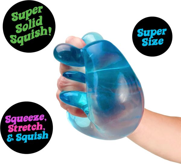 Giant translucent blue NeeDoh Nice Berg sensory squish cube — Image 3 of 8