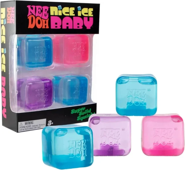 NeeDoh Nice Ice Baby mini squishy cube in blue — Image 1 of 1