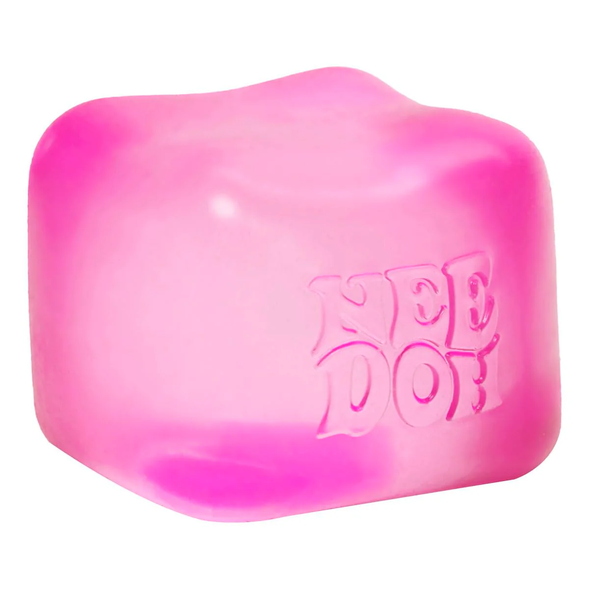 NeeDoh Nice Cube blue translucent fidget toy on white background — Image 2 of 11