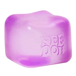 NeeDoh Nice Cube blue translucent fidget toy on white background — Image 11 of 11