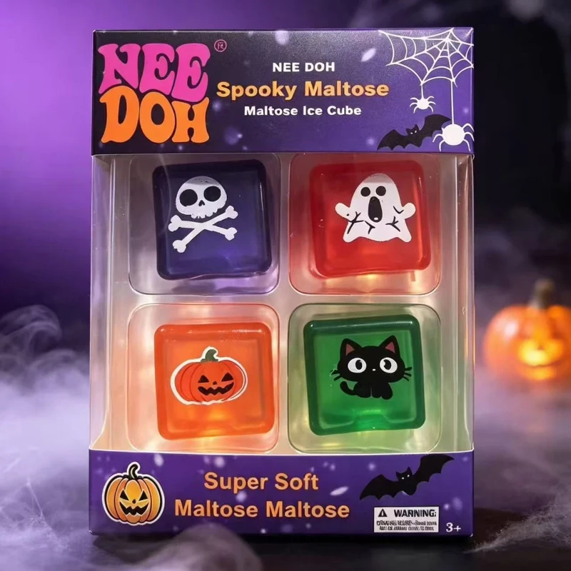 NeeDoh Halloween squishy stress toys pumpkin ghost skull — Image 1 of 8