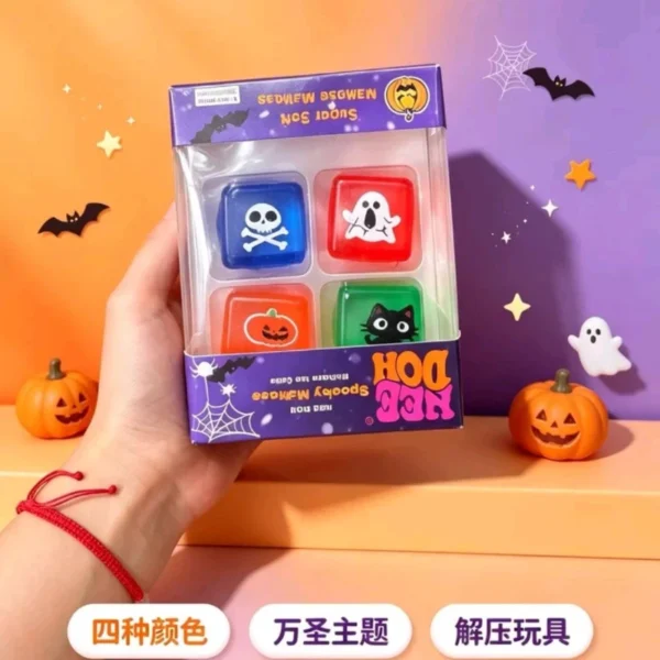 NeeDoh Halloween squishy stress toys pumpkin ghost skull — Image 2 of 8