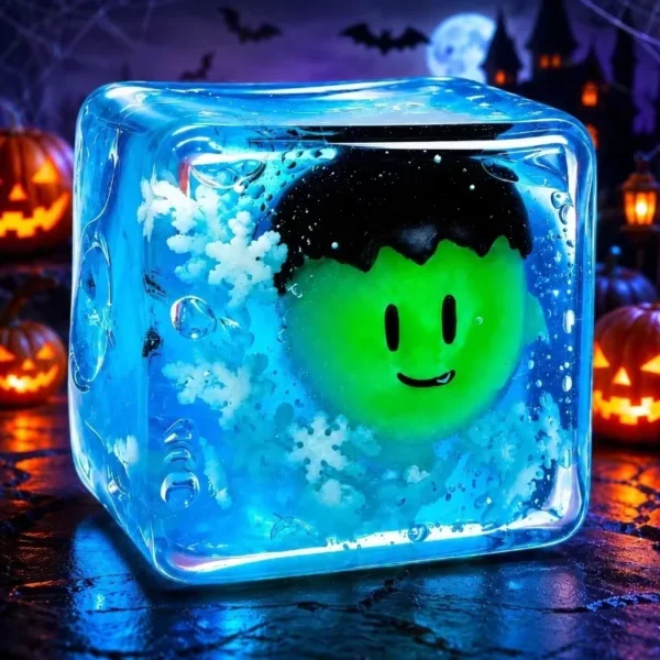 Luminous Halloween spooky squishy cube cartoon squeeze toy — Image 2 of 11