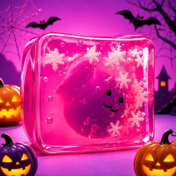 Luminous Halloween spooky squishy cube cartoon squeeze toy — Image 4 of 11