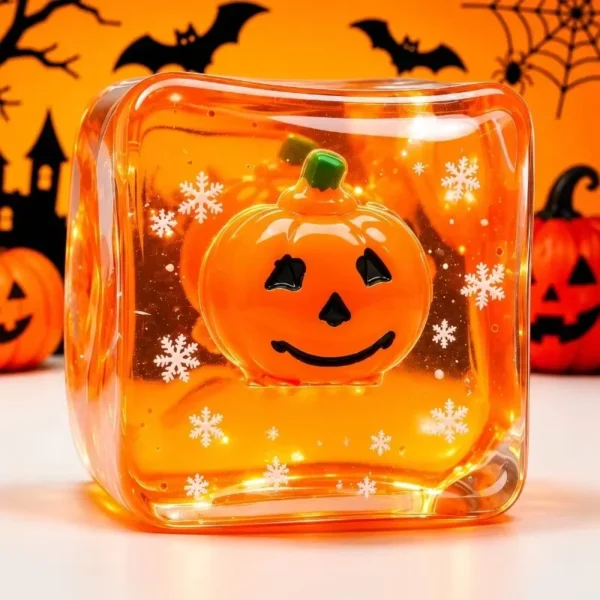 Luminous Halloween spooky squishy cube cartoon squeeze toy — Image 5 of 11