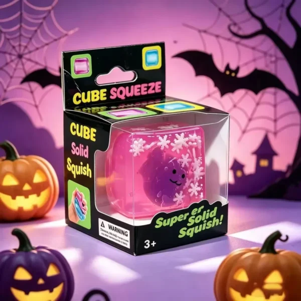 Luminous Halloween spooky squishy cube cartoon squeeze toy — Image 8 of 11