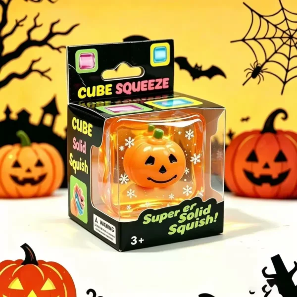 Luminous Halloween spooky squishy cube cartoon squeeze toy — Image 9 of 11