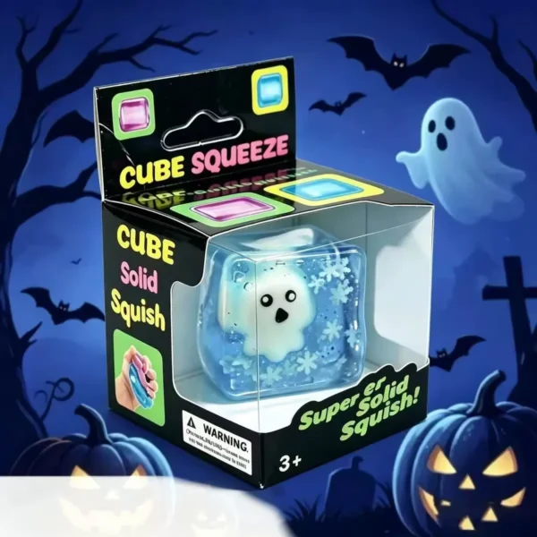 Luminous Halloween spooky squishy cube cartoon squeeze toy — Image 10 of 11